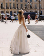 Square Neck Beaded Ball Gown H6655