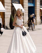 Square Neck Beaded Ball Gown H6655