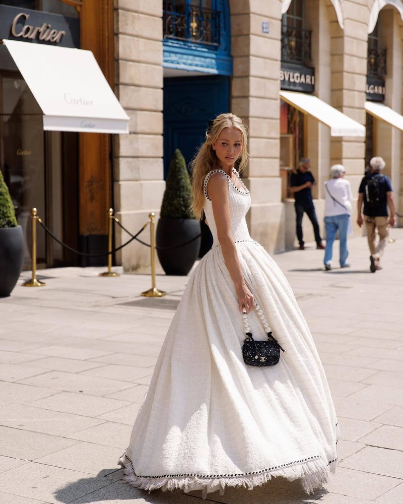 Square Neck Beaded Ball Gown H6655