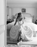 Square Neck Beaded Ball Gown H6655