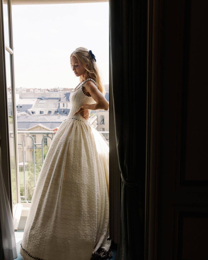Square Neck Beaded Ball Gown H6655