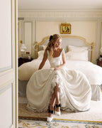 Square Neck Beaded Ball Gown H6655