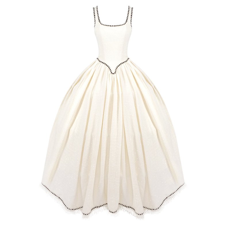 Square Neck Beaded Ball Gown H6655