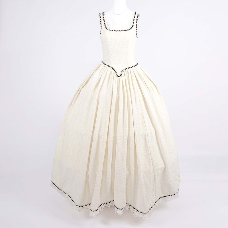 Square Neck Beaded Ball Gown H6655