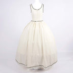 Square Neck Beaded Ball Gown H6655