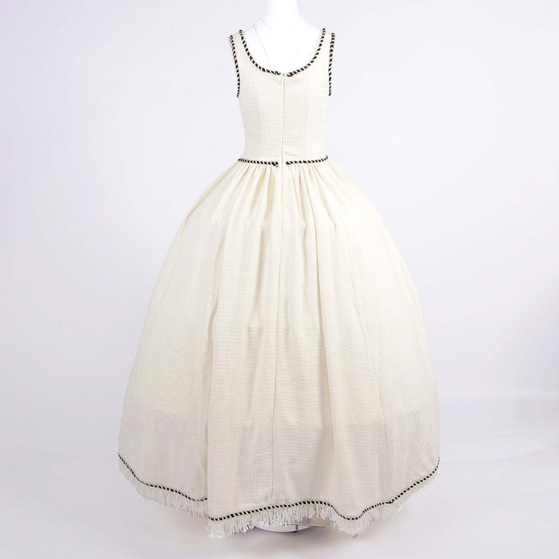 Square Neck Beaded Ball Gown H6655
