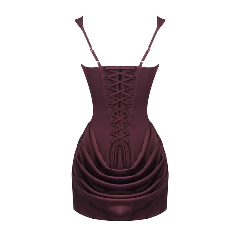 Square Neck Ruched Mini Dress H7126