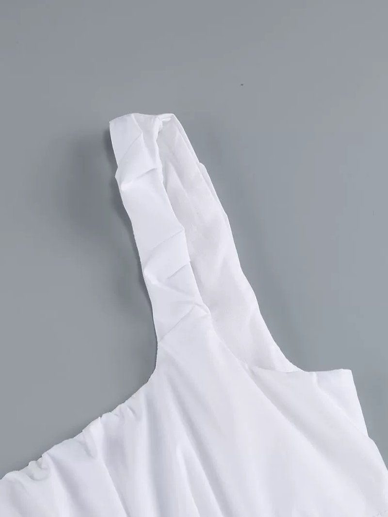 Square Neck Ruffle Mini Dress H6359