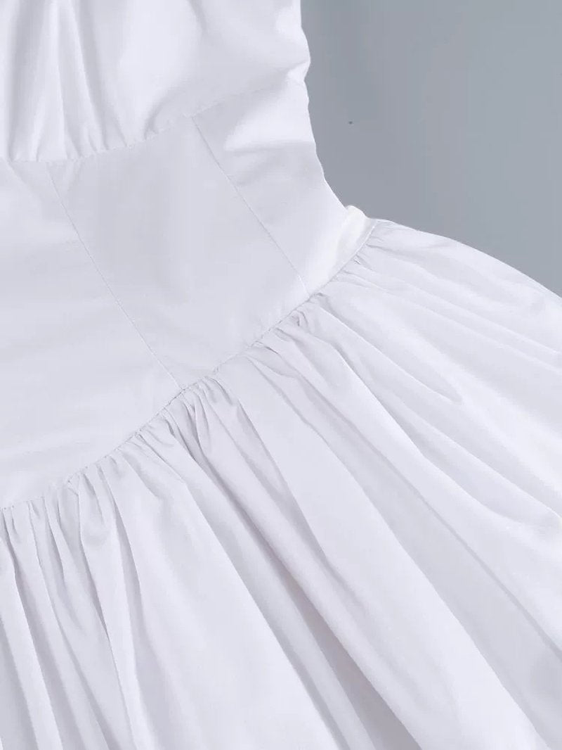 Square Neck Ruffle Mini Dress H6359