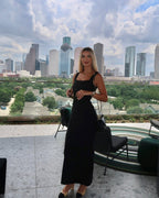 Square Neck Satin Maxi Dress H7099