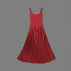 Square Neck Satin Maxi Dress H7099