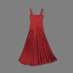 Square Neck Satin Maxi Dress H7099