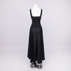 Square Neck Satin Maxi Dress H7099