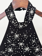Star Embellished High Neck Gown H6817