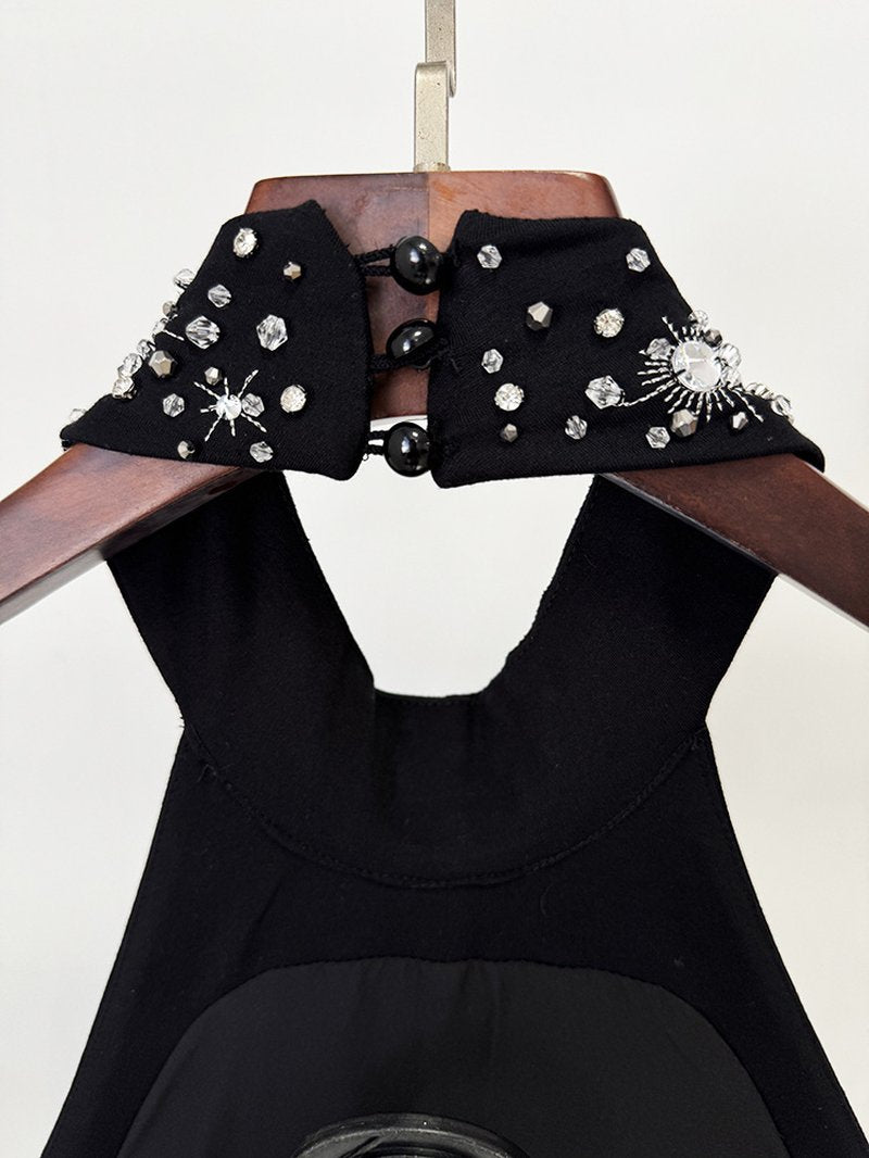 Star Embellished High Neck Gown H6817