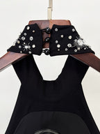 Star Embellished High Neck Gown H6817
