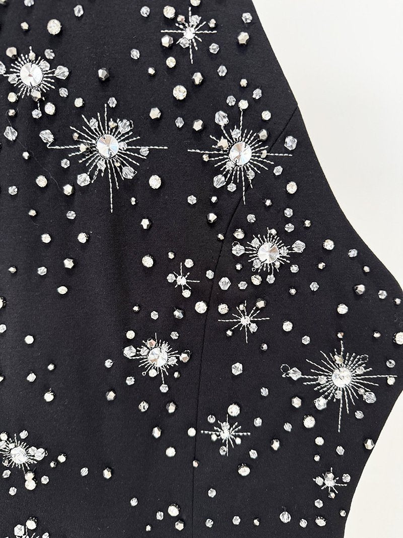 Star Embellished High Neck Gown H6817