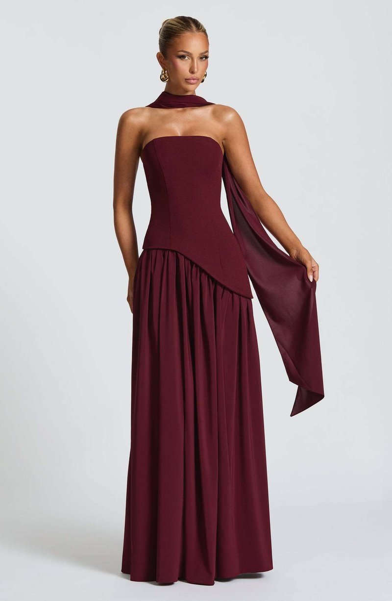 Fashion Strapless Asymmetrical Yellow Maxi Dress H7159