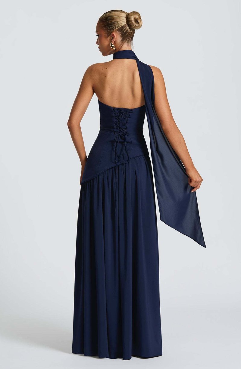 Fashion Strapless Asymmetrical Yellow Maxi Dress H7159