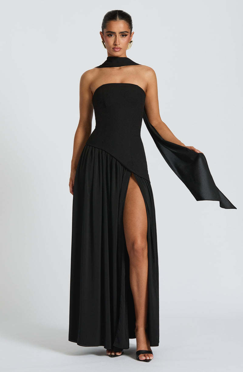Fashion Strapless Asymmetrical Yellow Maxi Dress H7159
