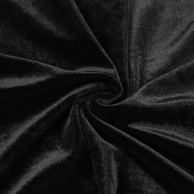 Strapless Beaded Black Gown H6189