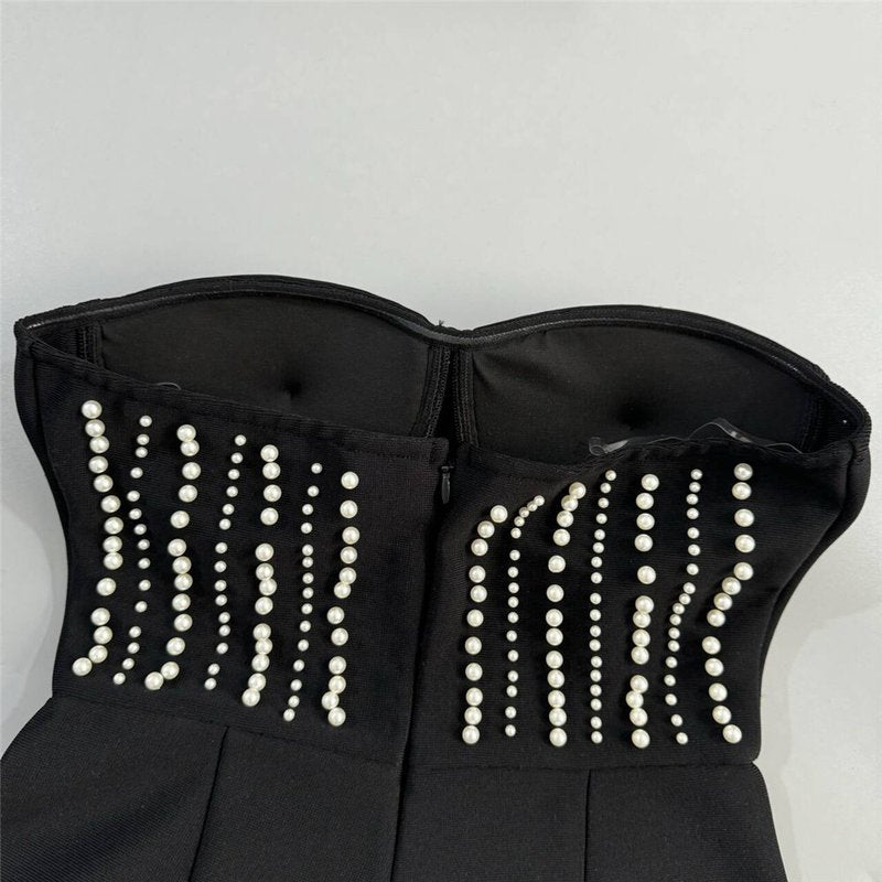 Strapless Beaded Corset Jumpsuit H6804