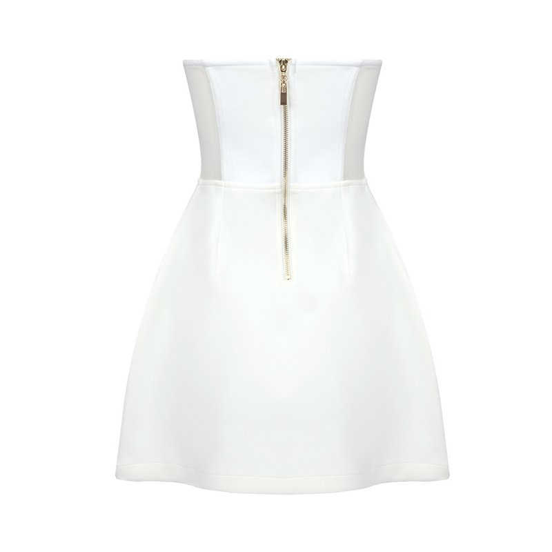 Strapless Beaded Corset Mini Dress H5986