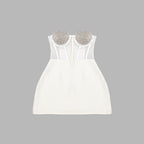 Strapless Beaded Corset Mini Dress H5986