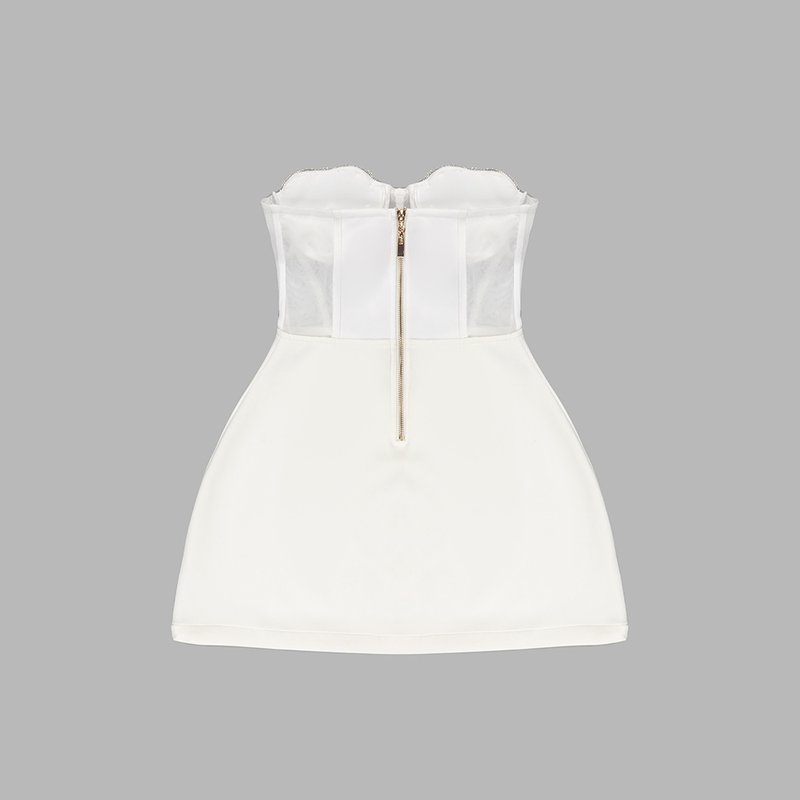 Strapless Beaded Corset Mini Dress H5986