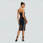 Fashion Strapless Beaded Cutout Gown H7155