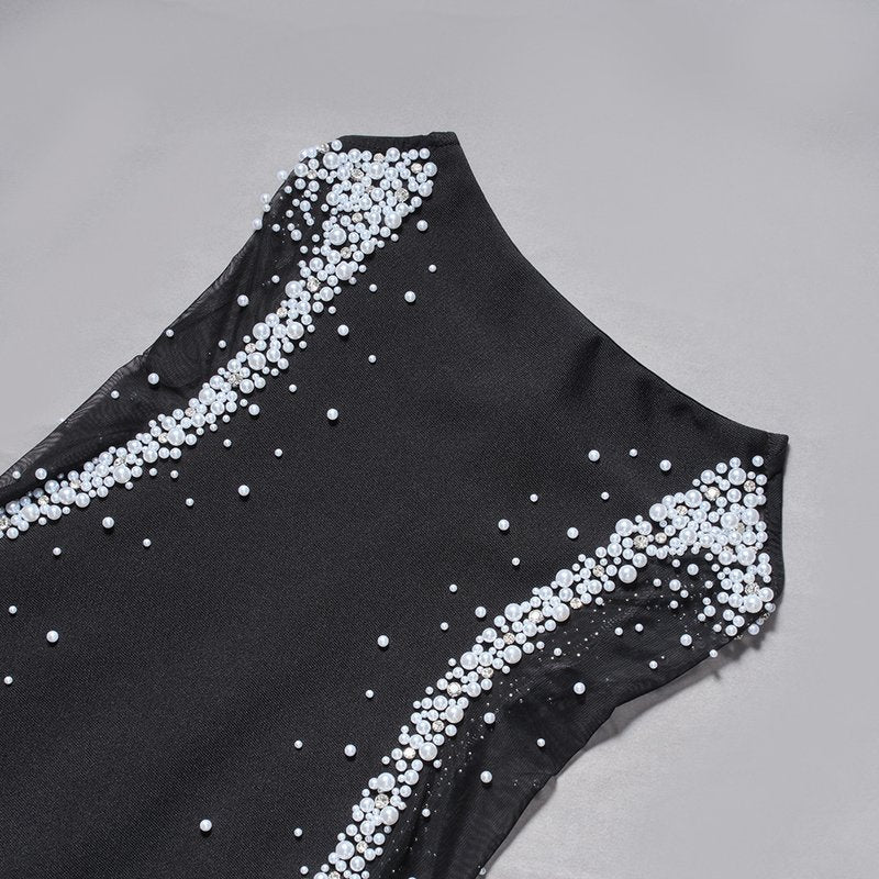 Fashion Strapless Beaded Cutout Gown H7155