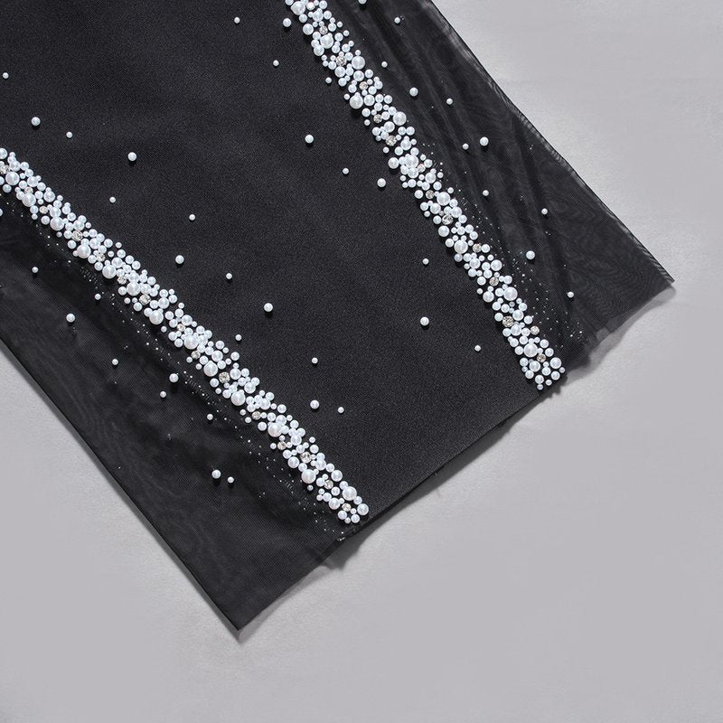 Fashion Strapless Beaded Cutout Gown H7155