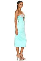 Strapless Beaded Cutout Midi Dress H6015