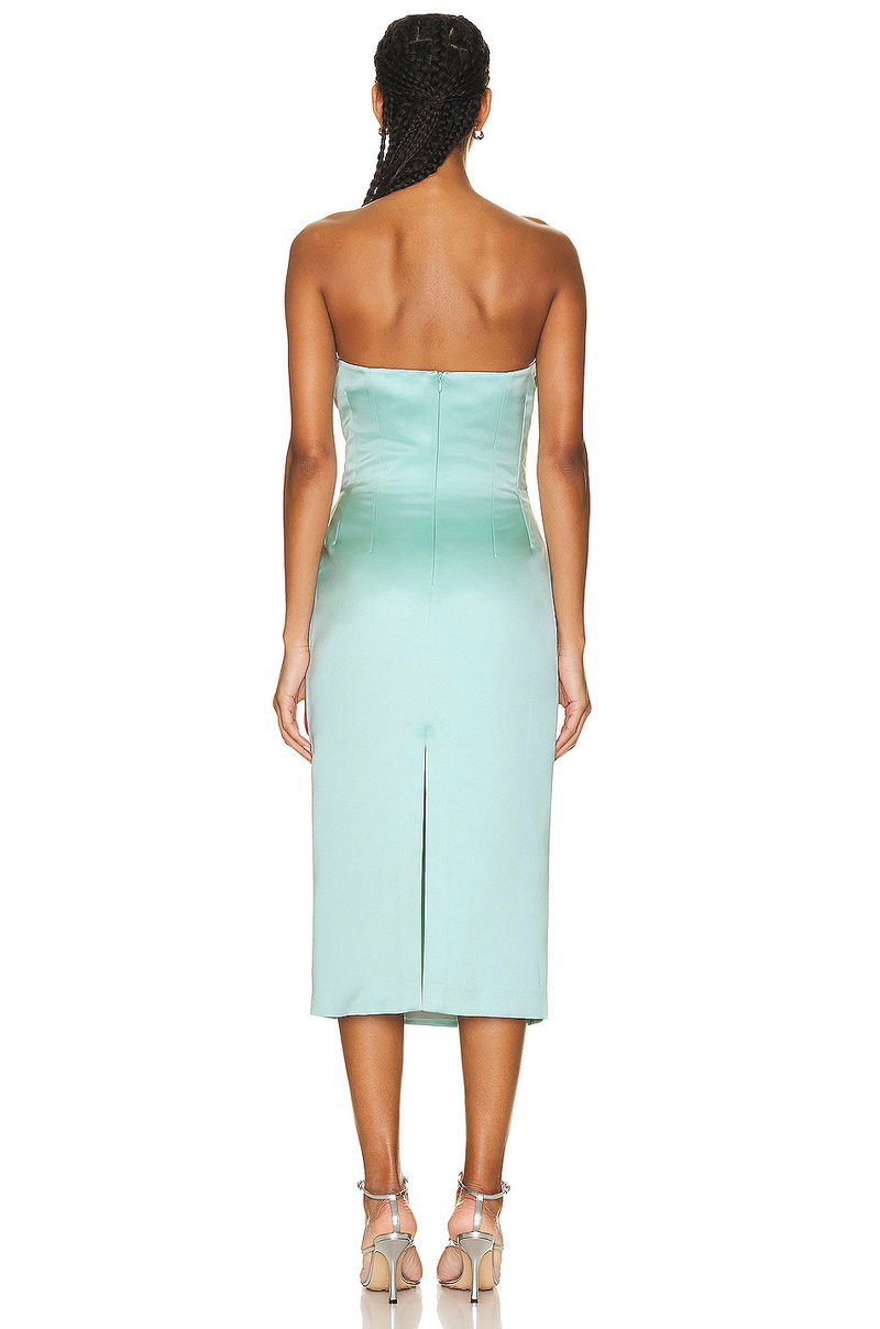 Strapless Beaded Cutout Midi Dress H6015