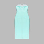 Strapless Beaded Cutout Midi Dress H6015
