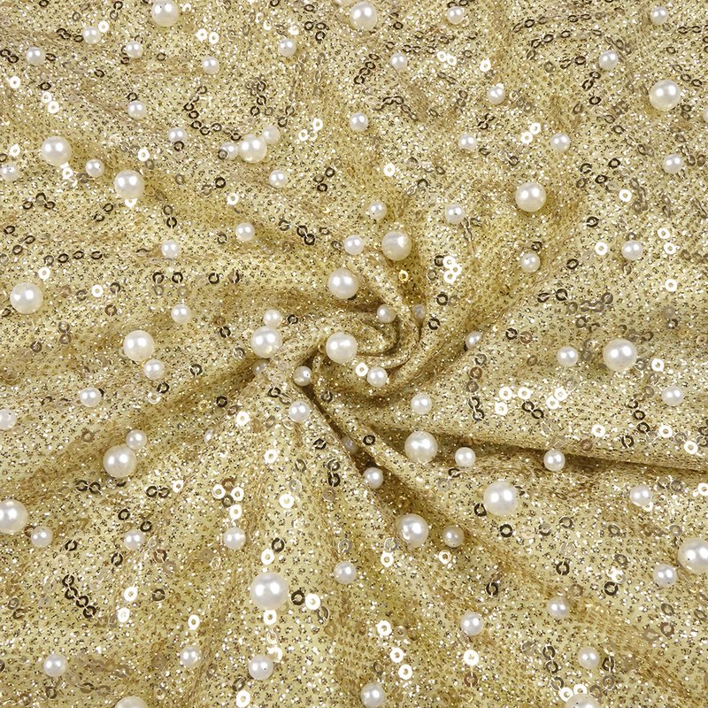 Strapless Beaded Gold Maxi Dress H6723