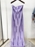 Strapless Beaded Lavender Maxi Dress H6728