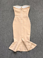 Strapless Beaded Mermaid Dress H5437