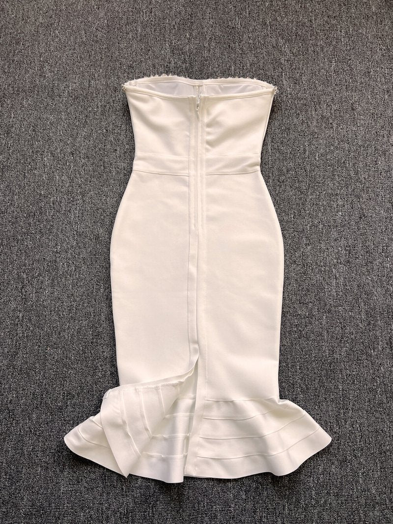 Strapless Beaded Mermaid Dress H5437