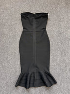 Strapless Beaded Mermaid Dress H5437