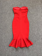 Strapless Beaded Mermaid Dress H5437