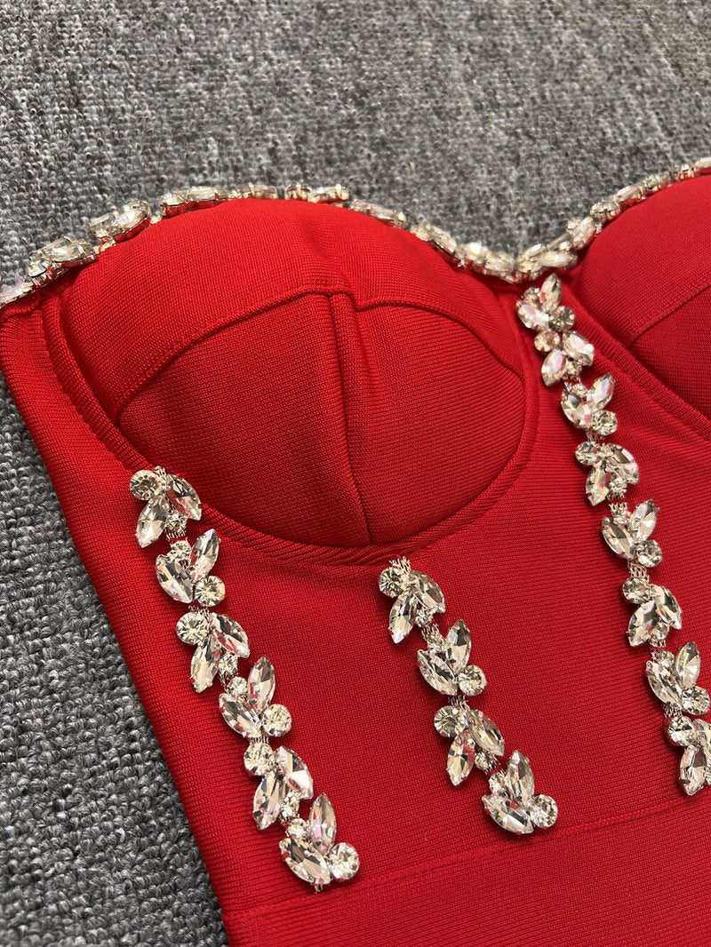 Strapless Beaded Mermaid Dress H5437