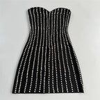 Strapless Beaded Mini Dress H6816