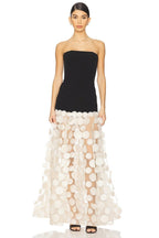 Strapless Black Circle Skirt Gown H6635