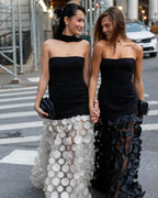 Strapless Black Circle Skirt Gown H6635