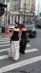 Strapless Black Circle Skirt Gown H6635