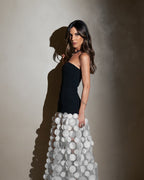 Strapless Black Circle Skirt Gown H6635