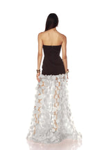 Strapless Black Circle Skirt Gown H6635