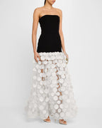 Strapless Black Circle Skirt Gown H6635