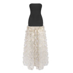 Strapless Black Circle Skirt Gown H6635